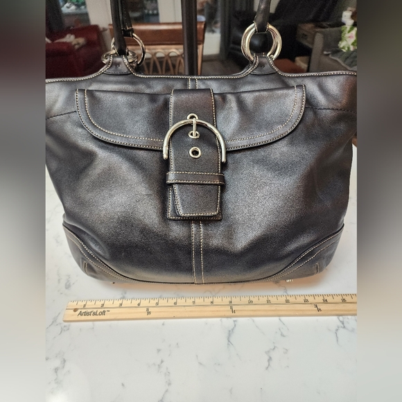 COACH Vintage 2004 Soho Soft Leather XL Carryall Tote Bag. Black K04S-5770 EUC - Picture 14 of 16